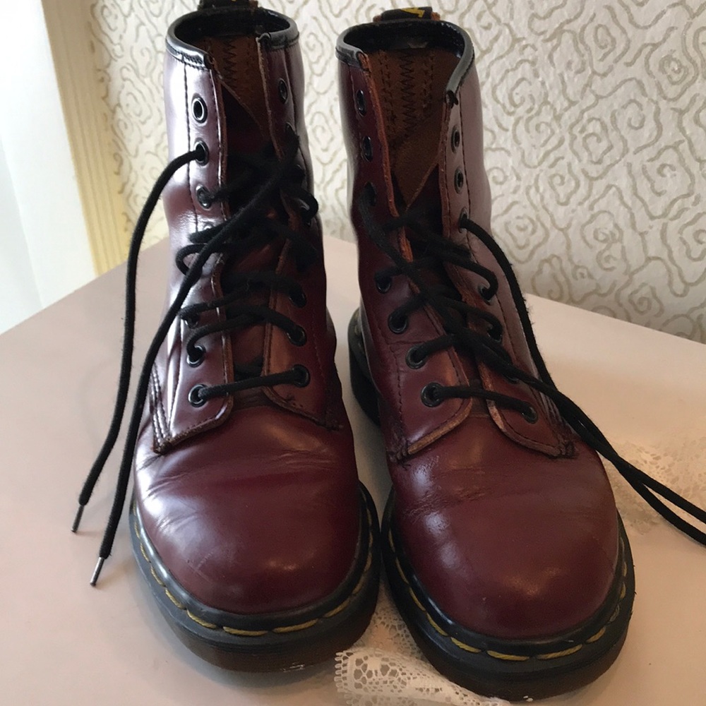 Vintage 90’s dark cherry Dr. Martens boots